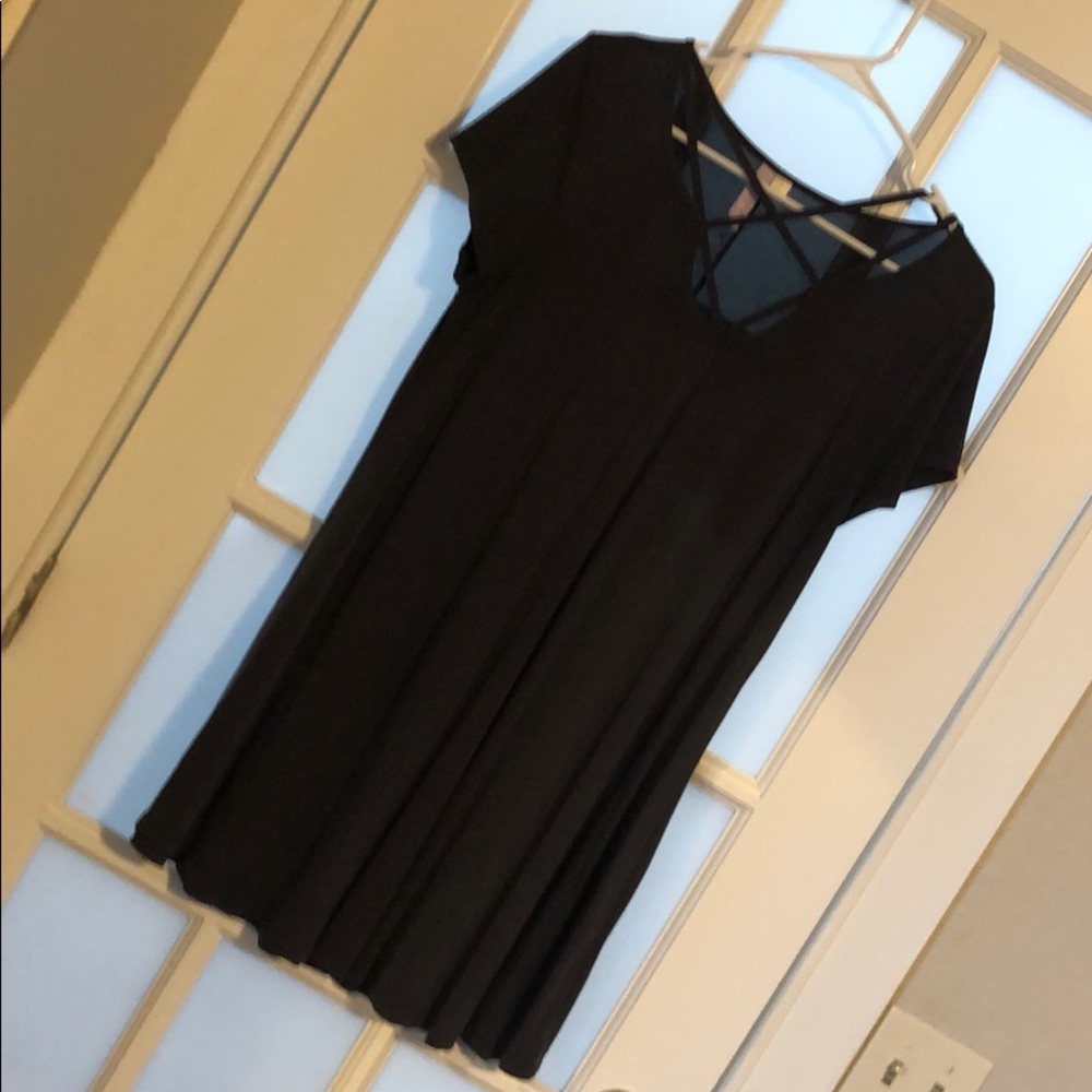 Cross cross black tunic/dress